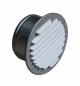 Preview: Lüftungsgitter Aluminium natur mit Stutzen DN 115-120 mm