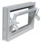 Preview: Kellerfenster weiss 50 x 50 cm Einfachverglasung