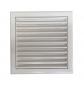 Preview: Lüftungsgitter weiss Kunststoff 250 x 250mm mit Stutzen DN 150