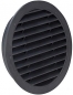 Preview: Lüftungsgitter rund Anthrazit mit Stutzen 150mm und Schaumgummidichtung