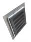 Preview: Lüftungsgitter Aluminium steingrau grosse Lamellen Einbaumass 260 x 260 mm