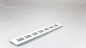 Preview: Stegblech Lüftungsgitter weiss 300 x 40 mm Heizkörperblech