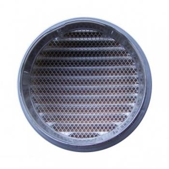 Lüftungsgitter Aluminium natur mit Stutzen DN 195-200 mm