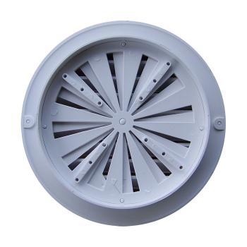 Lüftungsgitter Kunststoff weiß verstellbar Stutzen DN 150 mm
