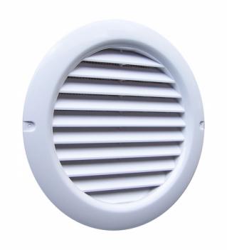 Lüftungsgitter Kunststoff weiß rund DN 125 mm