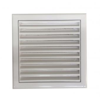 Lüftungsgitter weiss Kunststoff 187 x 187mm mit Stutzen DN 125