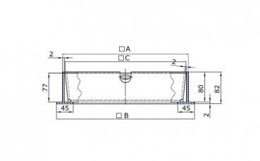 auspflasterbarer Schachtdeckel 60 x 60 cm Bauhöhe 8cm