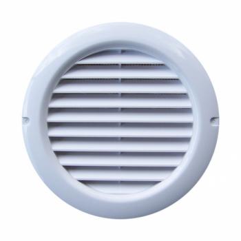 Lüftungsgitter weiss rund mit Durchmesser Stutzen 80 mm