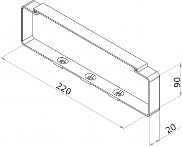 Flachkanalhalter für Flachkanalsystem 220 x 90mm