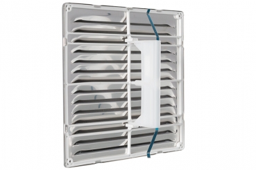 Edelstahl Lüftungsgitter 150 x 150 mm mit Klemmfeder für Rohrdurchmesser 80- 120mm