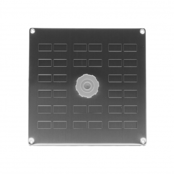 Schiebegitter Edelstahl gebürstet 200 x 200 mm