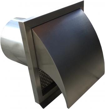 Ablufthaube Edelstahl mit Stutzen für Rohre DN 150 mit 2 Dichtungen 1 Kreuzwasserwaage