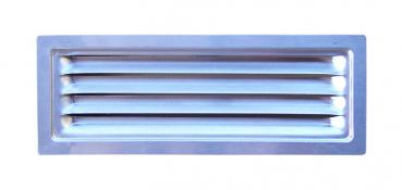 Aussengitter Edelstahl für Flachkanal 206 x 60 mm