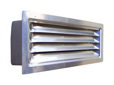 Aussengitter Edelstahl für Flachkanal 206 x 60 mm