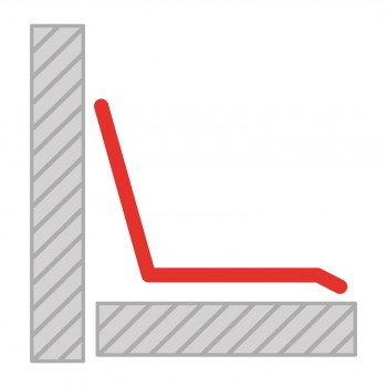 Anschlussprofilblech Aluminium anthrazit Länge 1,25 Meter