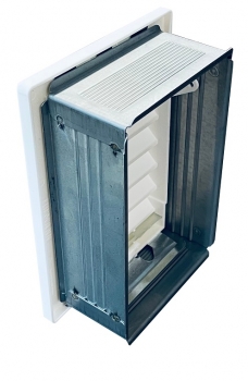 verstellbares Lüftungsgitter mit Rahmen Einbaumass 150 x 200 mm