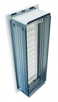 verstellbares Lüftungsgitter mit Rahmen Einbaumass 90 x 280 mm