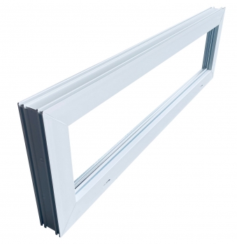 Kellerfenster weiss 100 x 30 cm Einfachverglasung