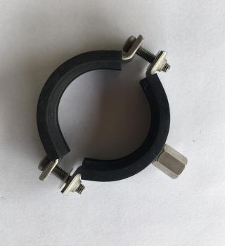 Rohrschelle Edelstahl 47-51 mm, mit Gummidichtung