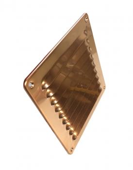 Lüftungsgitter aus Kupfer 155 x 155 mm incl. Insektenschutz, Edelstahlschrauben und Dübel