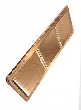 Lüftungsgitter aus Kupfer 415 x 150 mm, incl. Insektenschutz, Edelstahlschrauben und Dübel