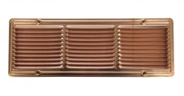 Lüftungsgitter aus Kupfer 415 x 150 mm, incl. Insektenschutz, Edelstahlschrauben und Dübel