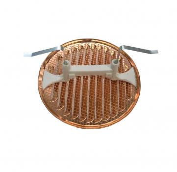 Lüftungsgitter rund Kupfer DN 145 mit Klemmfeder fuer Rohre 80-120mm