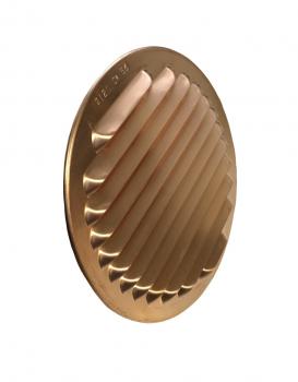 Lüftungsgitter rund Kupfer DN 145 mit Klemmfeder fuer Rohre 80-120mm