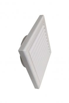 Lüftungsgitter weiss Kunststoff 154 x 154mm mit Stutzen DN 100