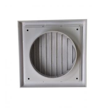 Lüftungsgitter weiss Kunststoff 154 x 154mm mit Stutzen DN 100