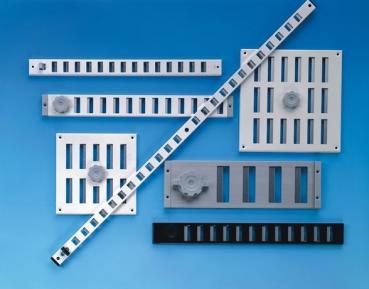 verstellbares Schiebegitter eloxiert 370 x 40 mm