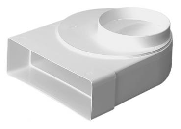 Umlenkstück mit Stutzen für Flachkanalsystem 150