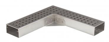 Rinnenwinkel V4A 90 Grad für Rinne Edelstahl 1 Meter superflach V4A