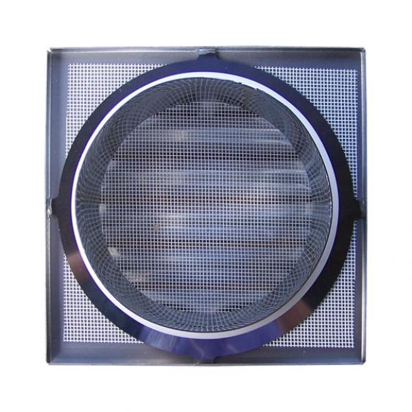 Lüftungsgitter Aluminium Eckig mit Stutzen DN 100 mm Länge 100mm