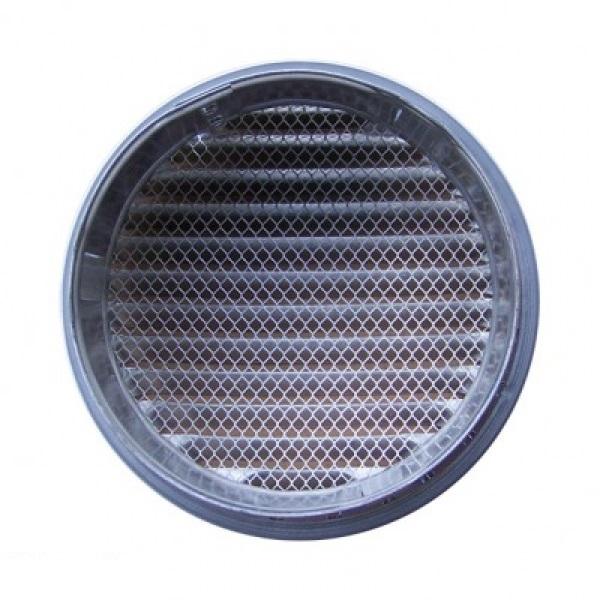 Lüftungsgitter Aluminium natur mit Stutzen DN 115-120 mm