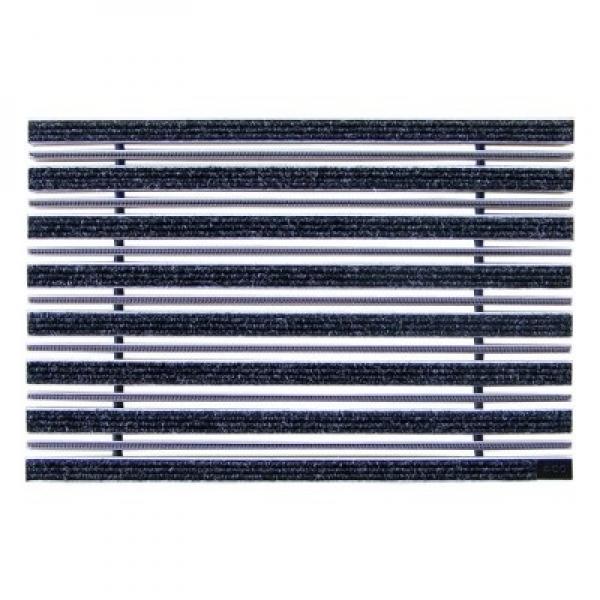 ACO Schuhabstreifermatte Rips anthrazit mit Bürstenprofil 75 x 50