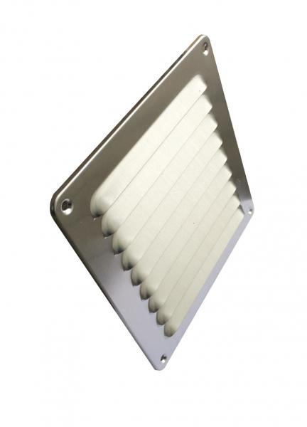 Wetterschutzgitter Aluminium Braun 195 x 195 mm incl. Insektenschutz