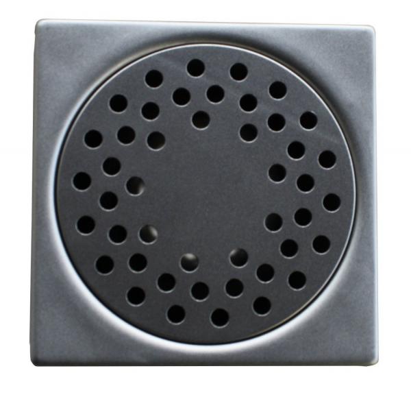 Edelstahl Bodenablauf, Kellerablauf 10 x 10 cm senkrechter Abgang DN 40