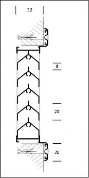 Sichtschutzgitter 500 x 300 mm eloxiert