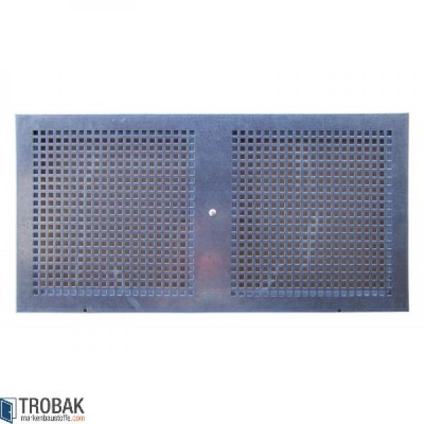 Stahlkellerfenster 2-flueglig festes Gitter 100 x 50 cm