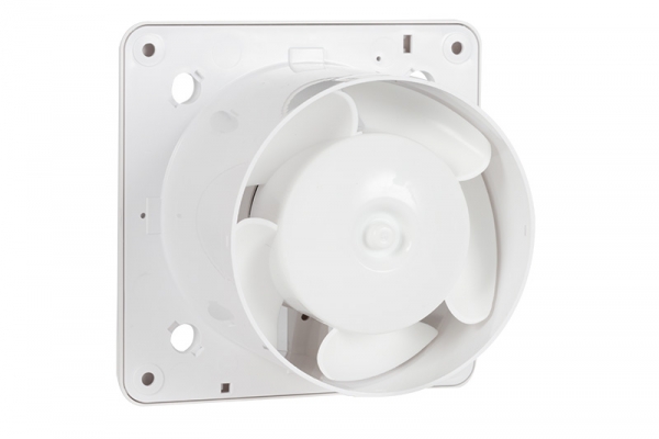 Ventilator AWH 100 für Bad/ WC mit Feuchtigkeitssensor, Design Edelstahlabdeckung gebürstet gebogen