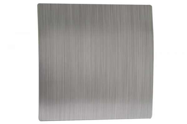 Ventilator AW 125 für Bad/ WC, Design Kunststoffplatte gebogen Aluminiumoptik gebürstet