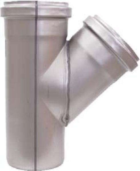 Edelstahl Abzweig 110/50/45 Grad