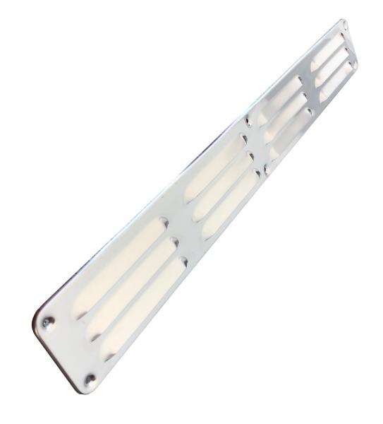 Edelstahl Lüftungsgitter 500 x 65 mm, incl. Insektenschutz Schrauben und Dübel