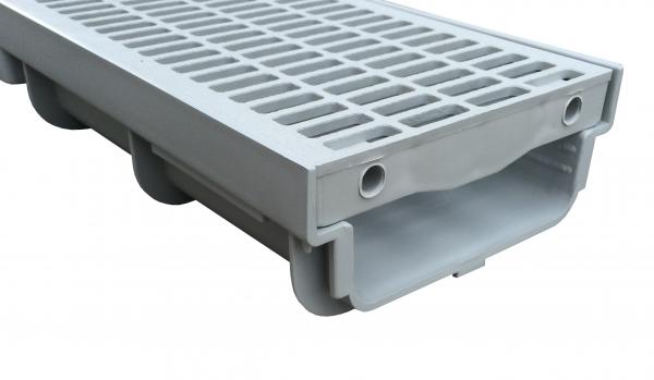 begehbare Entwässerungsrinne Grau 0,5 Meter Bauhöhe 6cm