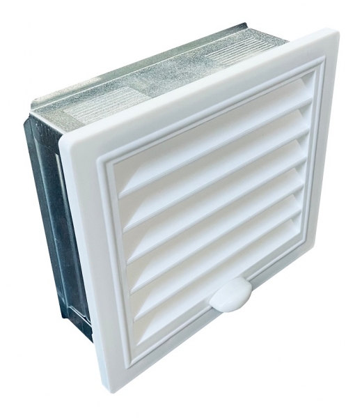 verstellbares Lüftungsgitter mit Rahmen Einbaumass 200 x 200 mm