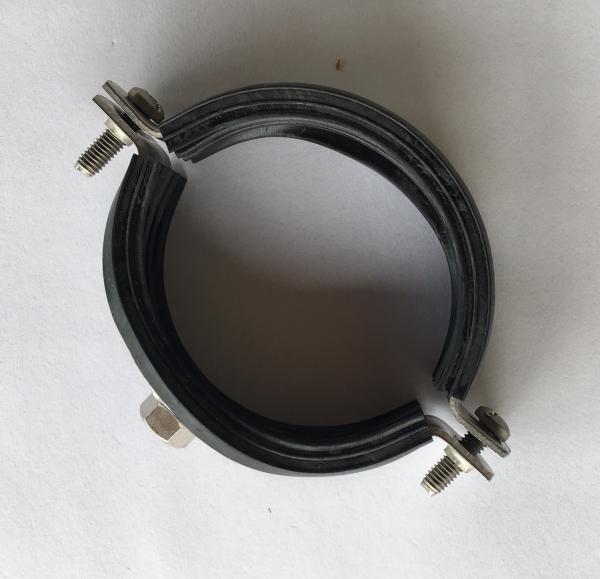 Rohrschelle Edelstahl 75-81 mm V4A mit Gummidichtung