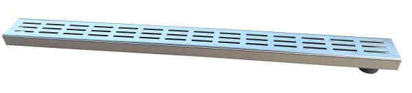 Entwässerungsrinnen Edelstahl superflach Rost Längsschlitzdesign SET Typ 3, System 35/80