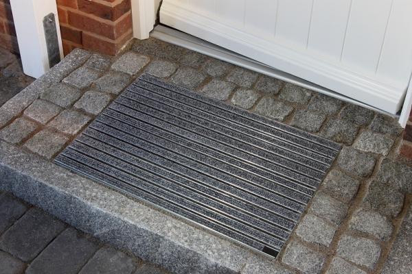 ACO Schuhabstreifermatte Rips Hellgrau, 75 x 50