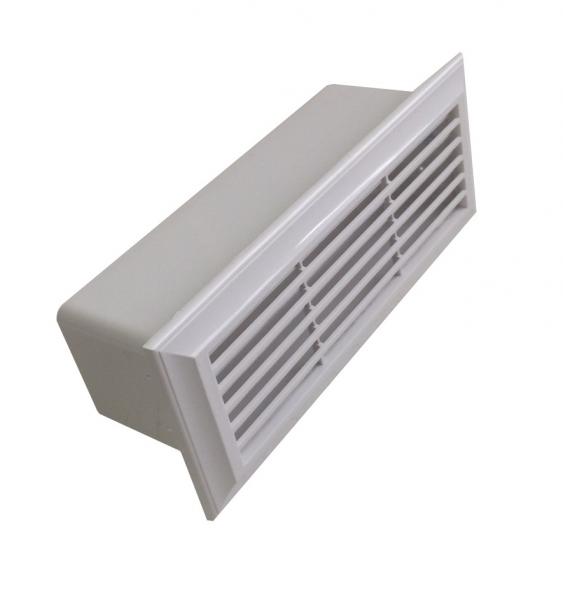 Aussengitter Kunststoff weiss für Flachkanal 206 x 60 mm